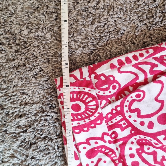 Kenji Anthropologie flat front shorts - size 6 - hot pink/white - Picture 7 of 8